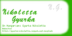 nikoletta gyurka business card